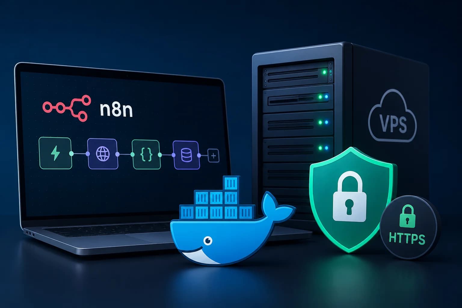 n8n na vlastním VPS přes Docker a HTTPS